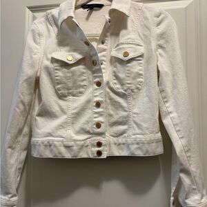 Elegant White Button-Up Blazer